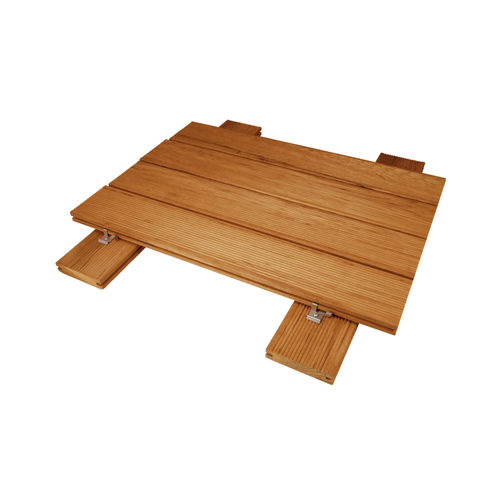 Tábua de deck em madeira - TEAK - Parchettificio Garbelotto Srl - efeito de madeira / com sistema de encaixe