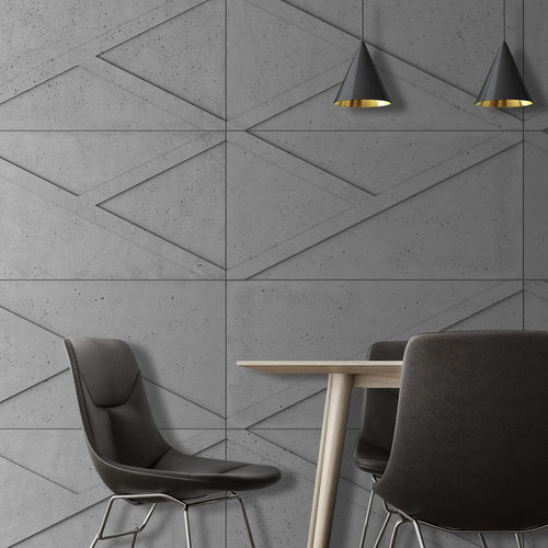 Painel para ambiente interno - GEO 03 - Loft Design System - em concreto / efeito de concreto