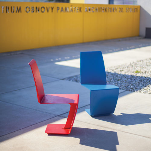Cadeira contemporânea - HELENE - mmcité street furniture - para ambiente interno / para ambiente externo / em aço