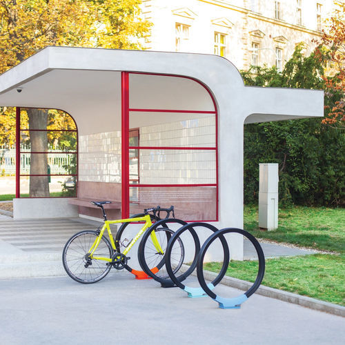 Bicicletário de piso - GOMEZ - mmcité street furniture - para espaço público / em aço galvanizado / em alumínio