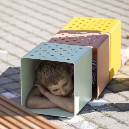 Banqueta contemporânea - RADIUM - mmcité street furniture - em material plástico / metálica / em aço