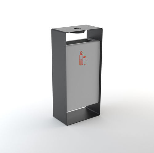 Lixeira em aço galvanizado - RADIUM - mmcité street furniture - em aço inoxidável / para ambiente externo / para espaço público