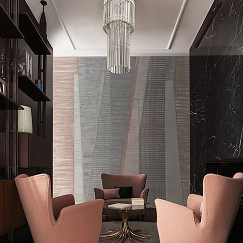 Papel de parede contemporâneo - METROPOLIS - Wall&Deco - vinílico / padrão urbano / com motivos impressos