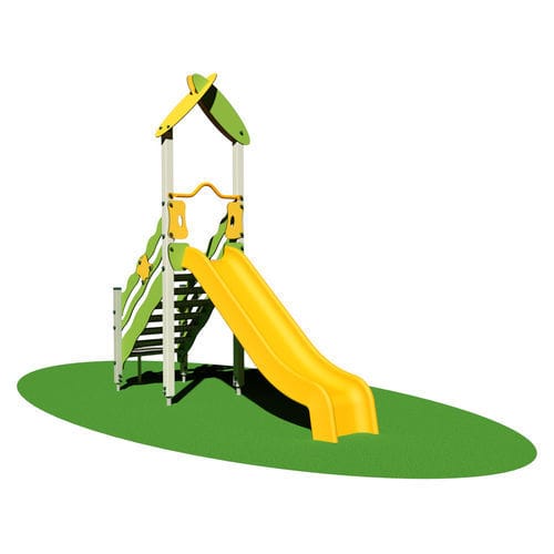 Escorregador reto - AKELA    - Dimo Group Srl - para parque infantil / em polietileno / em HPL