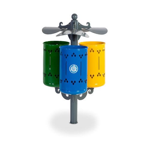 Lixeira pública - ECO-TRIS PIGALLE - Dimo Group Srl - de coleta seletiva / de piso / em aço galvanizado