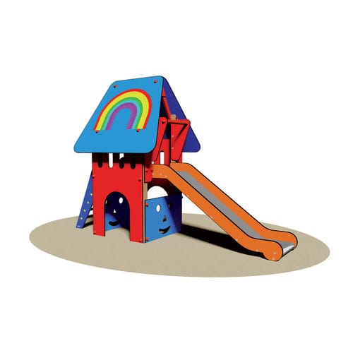 Estrutura lúdica para parque infantil - AGNESE - Dimo Group Srl - em madeira / metálica / em HPL
