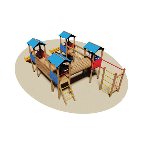 Estrutura lúdica para parque infantil - LISBONA - Dimo Group Srl - metálica / em aço galvanizado / em madeira