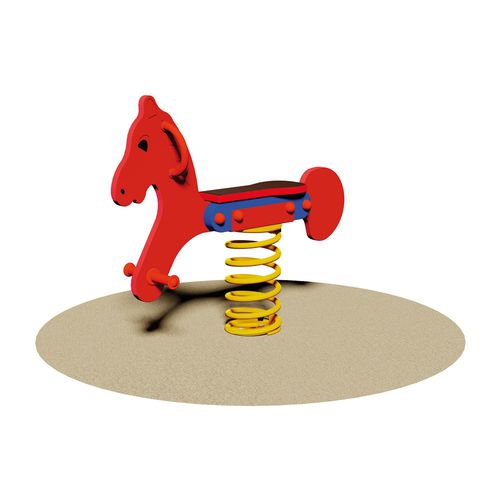 Gangorra de mola em aço galvanizado - HORSE  - Dimo Group Srl - em compensado / animal / monolugar