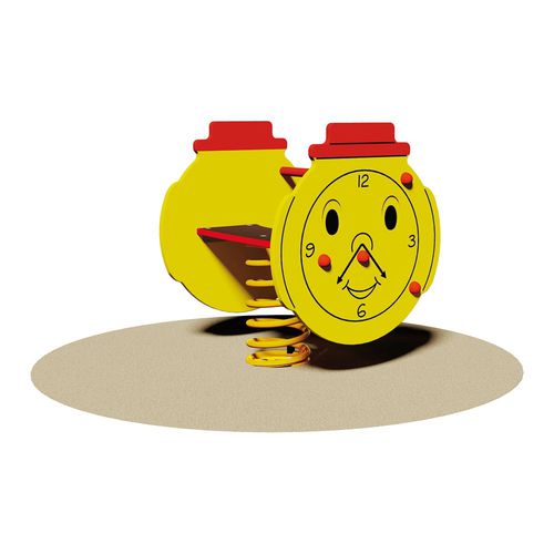 Gangorra de mola em aço galvanizado - ALARM-CLOCK  - Dimo Group Srl - em compensado / relógio / monolugar