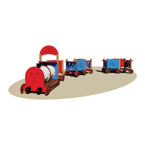 Veículo para parque infantil - SAFARI EXPRESS - Dimo Group Srl - de 3 rodas / em madeira / em compensado