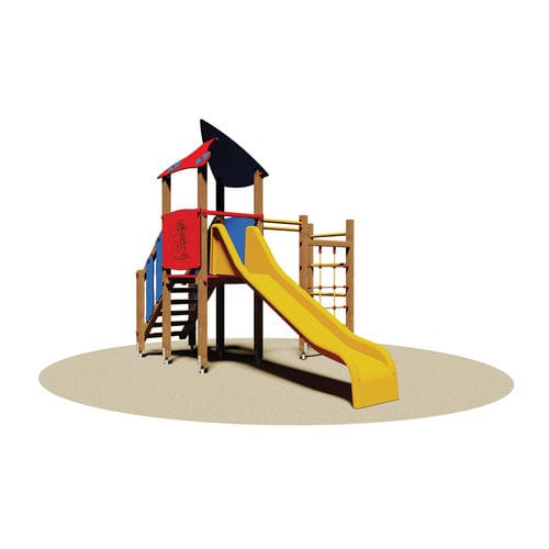 Estrutura lúdica para parque infantil - VICTORIA - Dimo Group Srl - em aço galvanizado / em madeira / em HPL