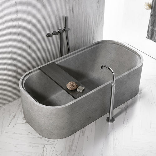 Banheira oval - PB  - COCOON - freestanding / para uso profissional / em pedra natural