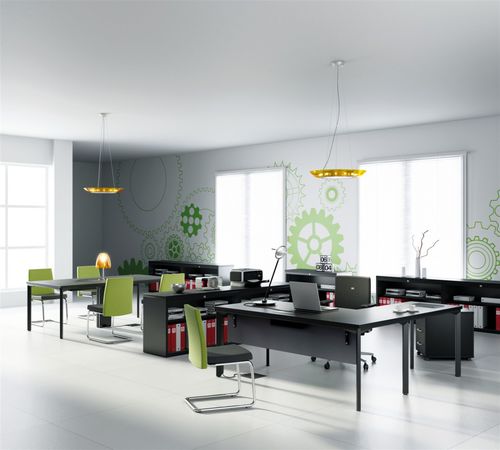 Mesa executiva - MODUL - JG Group - contemporânea / metálica / em vidro