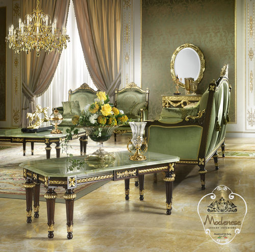 Mesa de centro de estilo - 14602 - Modenese Luxury Interiors - em madeira maciça / com base em madeira maciça / retangular