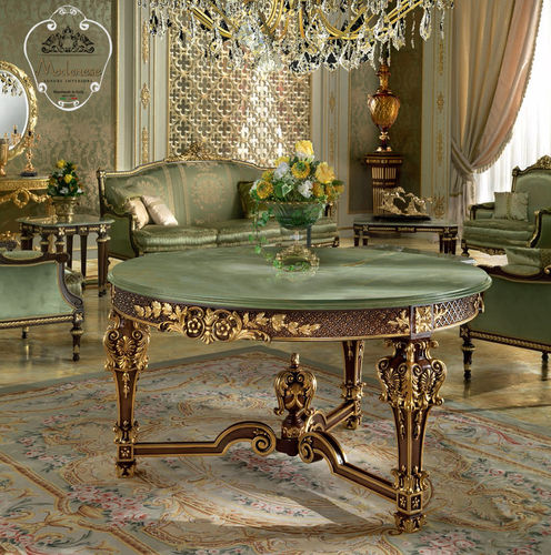 Mesa de estilo - 14101 - Modenese Luxury Interiors - em madeira maciça / com base em madeira maciça / redonda