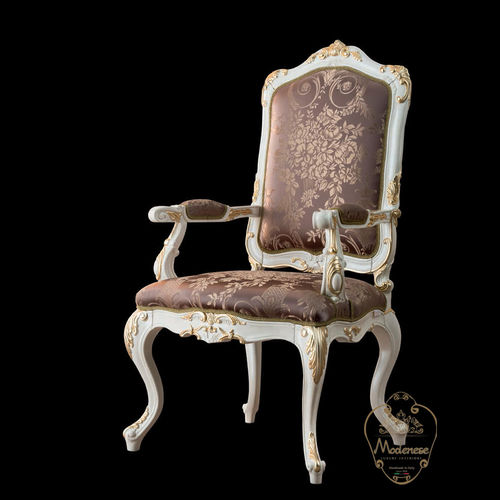 Cadeira de sala de jantar de estilo - 15528 - Modenese Luxury Interiors - para ambiente interno / em tecido / com base em madeira maciça