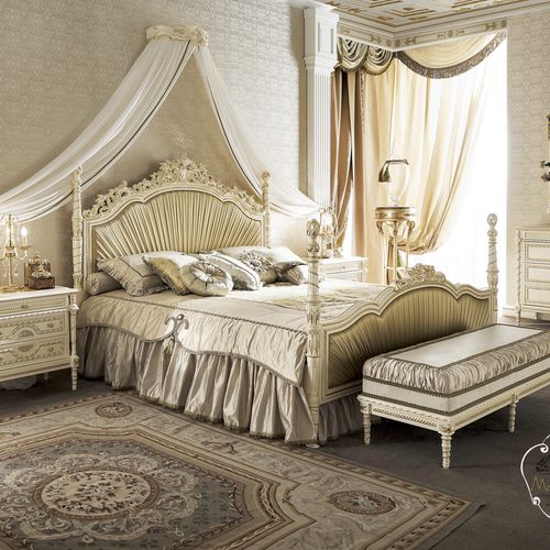 Cama de casal - 14214 - Modenese Luxury Interiors - de estilo / estofada / com cabeceira