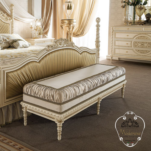 Banco de pé de cama de estilo - 14530 - Modenese Luxury Interiors - em tecido / em madeira maciça / da linha residencial