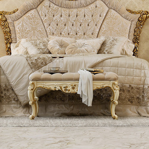 Banco de pé de cama de estilo - 14534 - Modenese Luxury Interiors - em tecido / em madeira maciça / da linha residencial