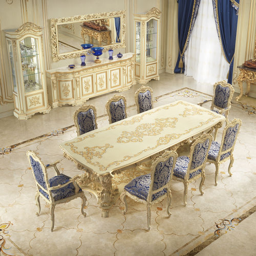 Mesa de jantar clássica - 16121 - Modenese Luxury Interiors - em madeira / com base em madeira / retangular