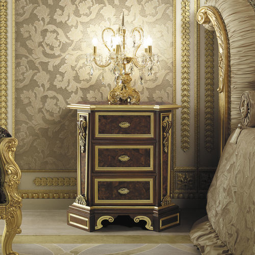 Criado-mudo clássico - 16224 - Modenese Luxury Interiors - em madeira / com base em madeira / retangular