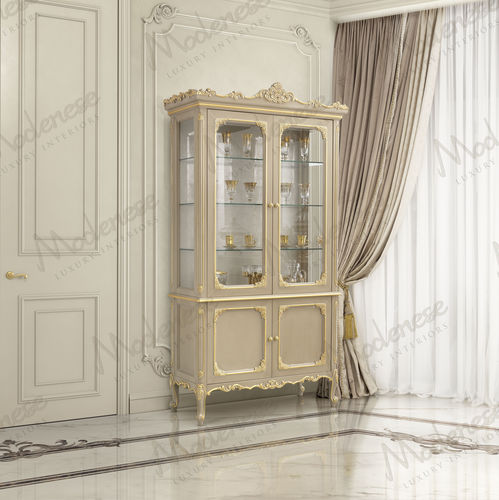 Vitrina clássica - 17112 - Modenese Luxury Interiors - com pés / em madeira / em vidro