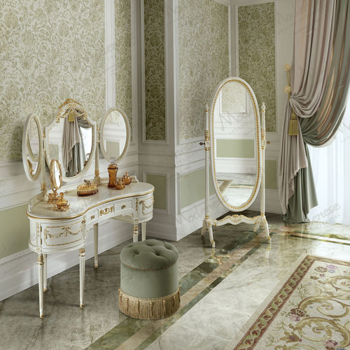 Penteadeira clássico - 17222 - Modenese Luxury Interiors - em madeira / com pés altos / para quarto de hotel