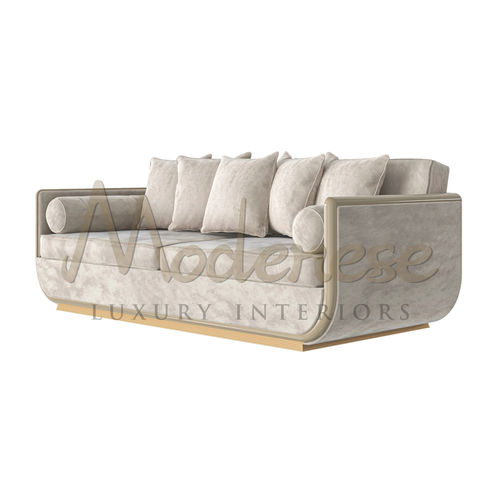 Sofá moderno - 20406 - Modenese Luxury Interiors - para sala / em veludo / com braços