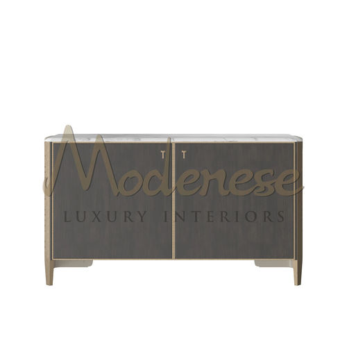 Buffet aparador minimalista - 20170 - Modenese Luxury Interiors - em faia / com prateleiras / com portas de abrir