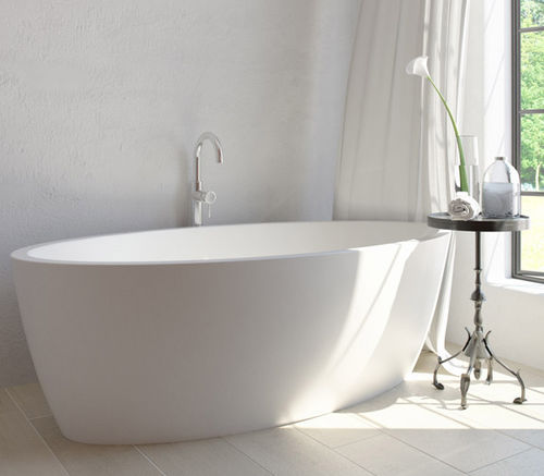 Banheira oval - MAYA - CAML-TOMLIN - freestanding / de resina / em compósito de quartzo