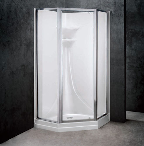 Cabine de banho em vidro - CPV301 - CAML-TOMLIN - com porta pivotante / de canto