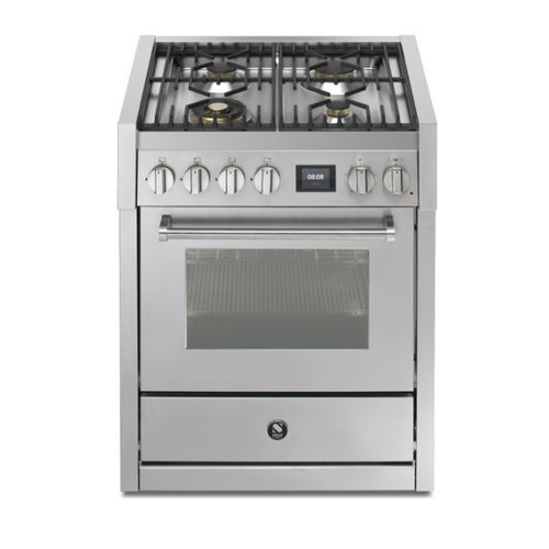 Fogão a gás - GENESI 70 - STEEL - elétrico / 4 bocas / 1 forno