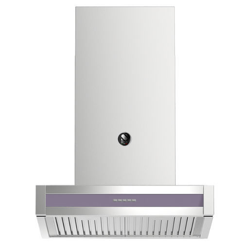 Coifa de parede - GENESI 70 - STEEL - de exaustão / com iluminação embutida / preta