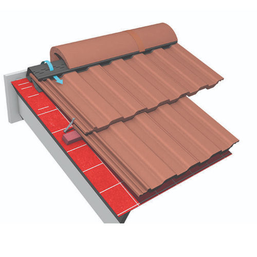 Sistema de cobertura curvo - VENTILATED DRY RIDGE - Marley - de perfis metálicos / da linha comercial