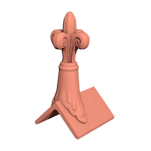 Adorno de cumeeira em terracota - FLEUR DE LYS - Marley