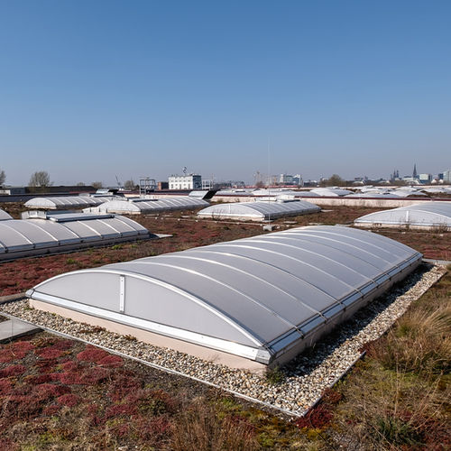 Claraboia para terraço de cobertura - B - LAMILUX Heinrich Strunz GmbH - de extração de fumaça / para ventilação / para renovação de edifício