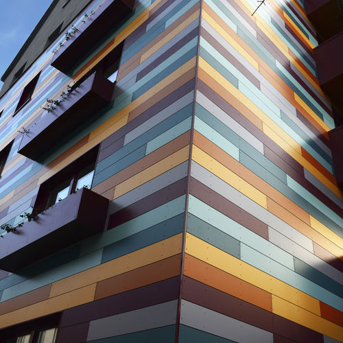 Revestimento de fachada em painéis - ROCKPANEL COLOURS - Rockwool B.V. / Rockpanel - em compósito / em basalto / de encaixe