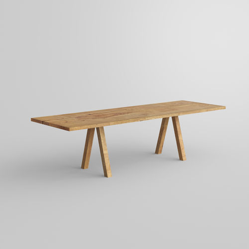 Mesa de jantar de design original - PAPILIO SIMPLE - vitamin design - em carvalho / em madeira tratada com óleo / com base em carvalho