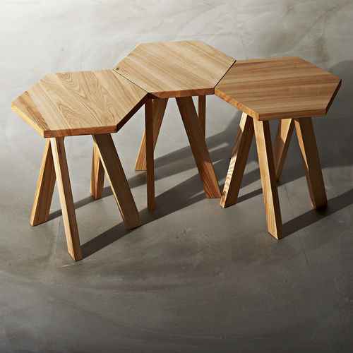 Mesa de centro design - ZIRKEL S - vitamin design - em carvalho / em madeira de freixo / em faia