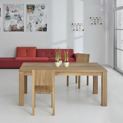 Mesa de jantar contemporânea - CUBUS 3 B10X10 - vitamin design - em carvalho / em nogueira / em madeira maciça
