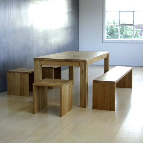 Mesa de jantar contemporânea - CUBUS 4 B10X10 - vitamin design - em carvalho / em madeira maciça / em madeira de freixo