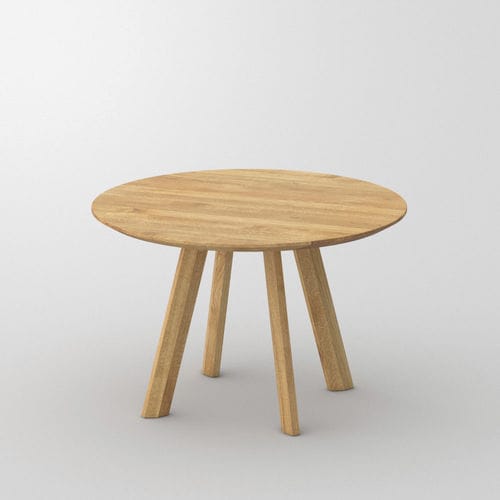 Mesa de jantar redonda - RHOMBI - vitamin design - contemporânea / em carvalho / em madeira maciça