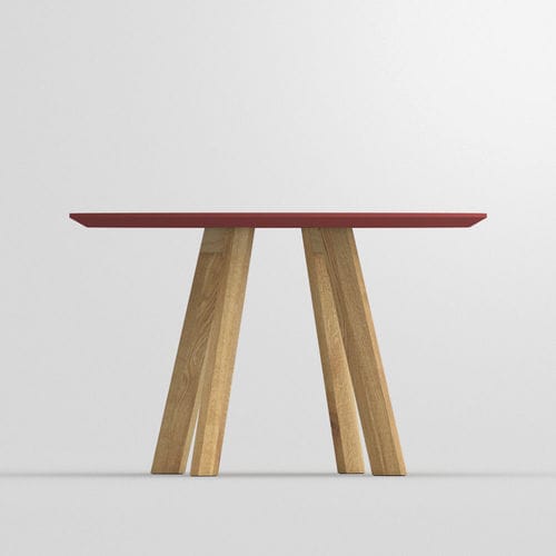 Mesa de jantar contemporânea - RHOMBI LINO - vitamin design - em linóleo / com base em carvalho / com base em madeira de freixo