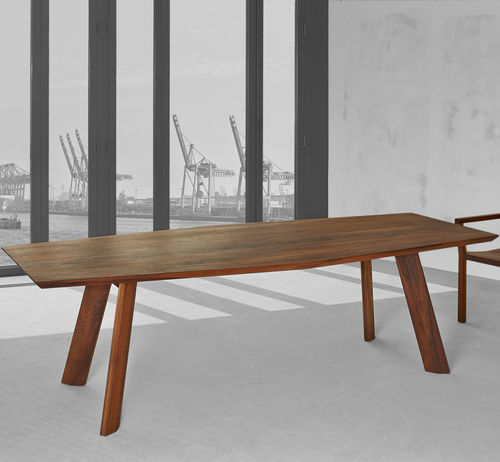 Mesa de jantar de design original - RHOMBI - vitamin design - em carvalho / em madeira maciça / em madeira de freixo