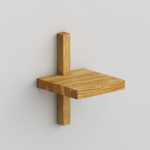 Estante de parede - AGIS SINGLE - vitamin design - contemporânea / em carvalho / em nogueira