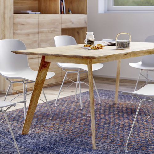 Mesa de jantar de design escandinavo - CITIUS - vitamin design - em carvalho / em nogueira / em madeira maciça
