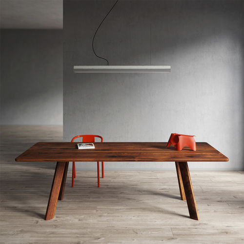 Mesa de jantar contemporânea - LARGUS - vitamin design - em carvalho / em nogueira / em madeira maciça