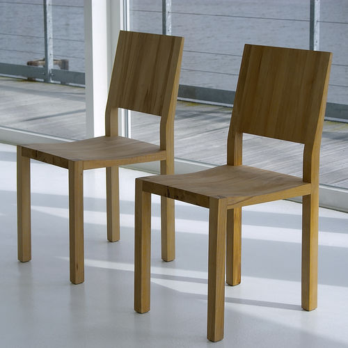 Cadeira de sala de jantar contemporânea - TAU - vitamin design - para ambiente interno / em carvalho / em faia