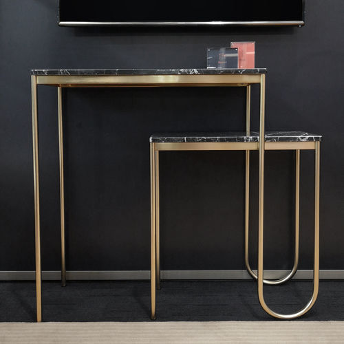Aparador contemporâneo - NESTED - VIDAME EDITIONS - em latão escovado / em mármore / com base em latão escovado