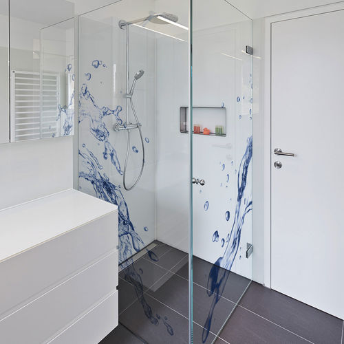 Painel de vidro float - Glas Marte GmbH - decorado / opaco / colorido